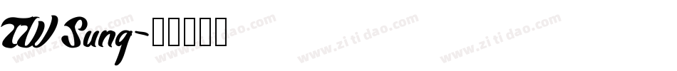 TW Sung字体转换